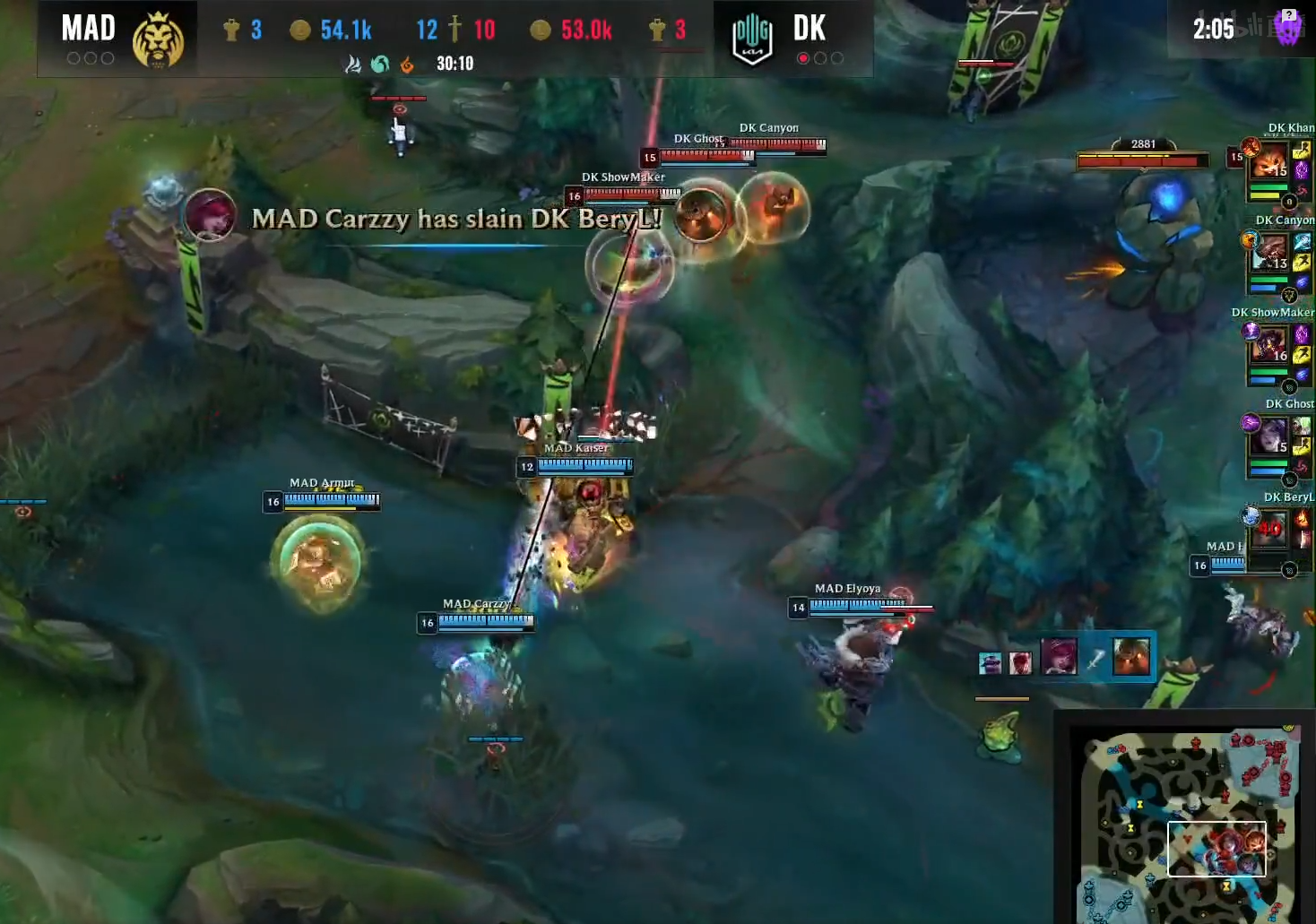 MAD翻盘KT，ShowMaker拿下关键大龙2025世界赛3:2（柏林）